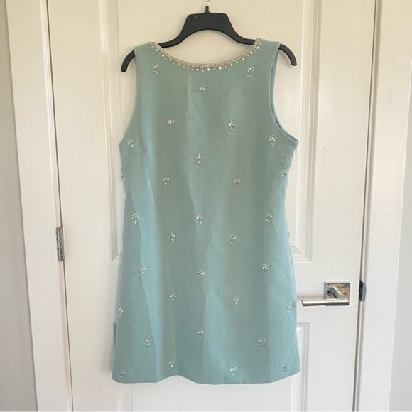 Anthropologie Atsu Crystal-Embellished Bow Mini Dress Sz L NWT - Picture 6 of 6